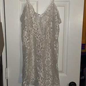 Fredericks of Hollywood white vintage slip dress